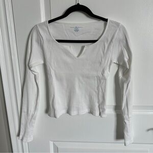 Brandy Melville Richie long sleeve top white